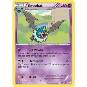 Swoobat 71/149 Pokemon TCG Black & White Boundaries Crossed