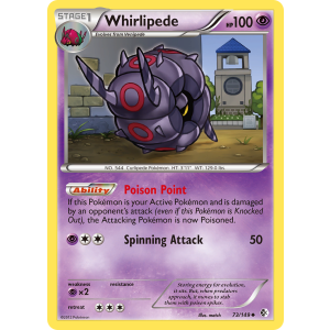 Whirlipede 73/149 Pokemon TCG Black & White Boundaries Crossed