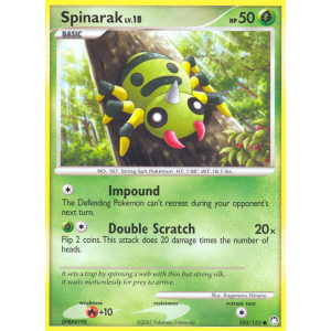 Spinarak 103/123 Pokemon TCG Diamond & Pearl Mysterious Treasures