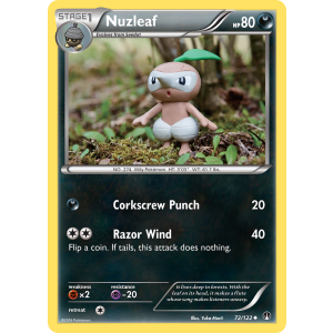 Nuzleaf 72/122 Pokemon TCG XY BREAKpoint