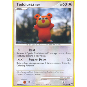 Teddiursa 105/123 Pokemon TCG Diamond & Pearl Mysterious Treasures