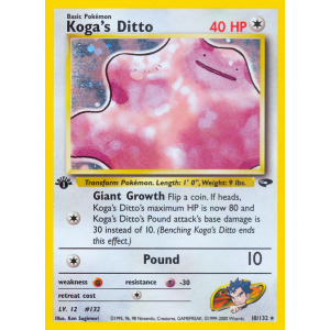 Rare Holo Koga's Ditto 10/132 Pokemon TCG Gym Gym Challenge