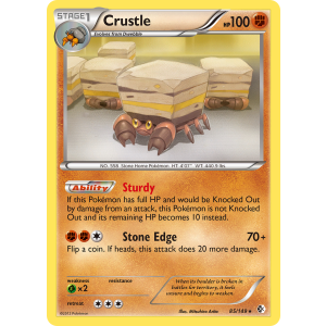 Rare Holo Crustle 85/149 Pokemon TCG Black & White Boundaries Crossed