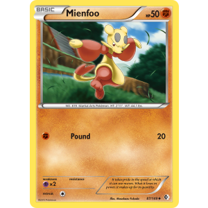 Mienfoo 87/149 Pokemon TCG Black & White Boundaries Crossed