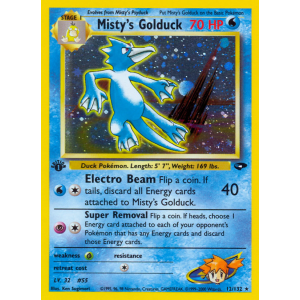 Rare Holo Misty's Golduck 12/132 Pokemon TCG Gym Gym Challenge