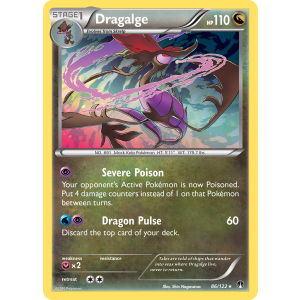 Rare Holo Dragalge 86/122 Pokemon TCG XY BREAKpoint