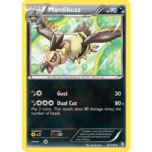 Mandibuzz 93/149 Pokemon TCG Black & White Boundaries Crossed