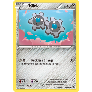 Klink 97/149 Pokemon TCG Black & White Boundaries Crossed