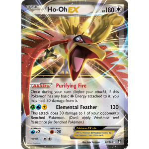 Rare Holo EX Ho-Oh-EX 92/122 Pokemon TCG XY BREAKpoint