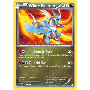 White Kyurem 102/149 Pokemon TCG Black & White Boundaries Crossed