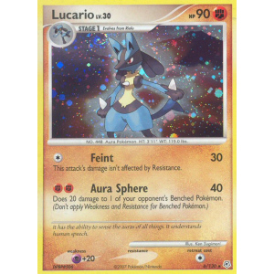 Rare Holo Lucario 6/130 Pokemon TCG Diamond & Pearl Diamond & Pearl