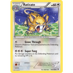 Raticate 105/149 Pokemon TCG Black & White Boundaries Crossed