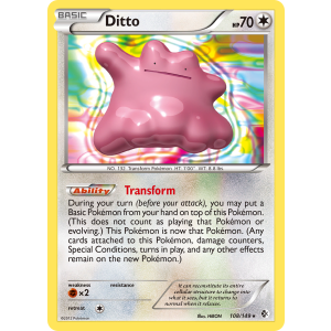 Rare Holo Ditto 108/149 Pokemon TCG Black & White Boundaries Crossed