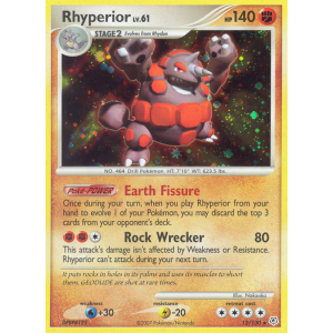 Rare Holo Rhyperior 12/130 Pokemon TCG Diamond & Pearl Diamond & Pearl