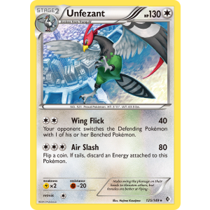 Unfezant 125/149 Pokemon TCG Black & White Boundaries Crossed