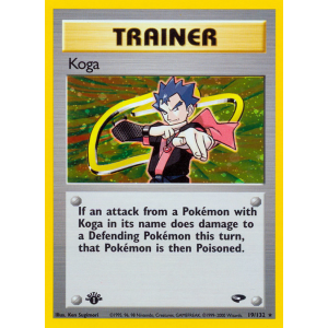 Rare Holo Koga 19/132 Pokemon TCG Gym Gym Challenge