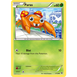 Paras 1/162 Pokemon TCG XY BREAKthrough