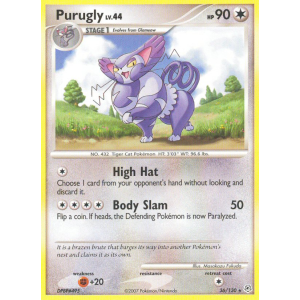 Purugly 36/130 Pokemon TCG Diamond & Pearl Diamond & Pearl