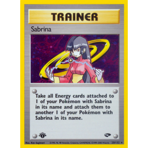 Rare Holo Sabrina 20/132 Pokemon TCG Gym Gym Challenge