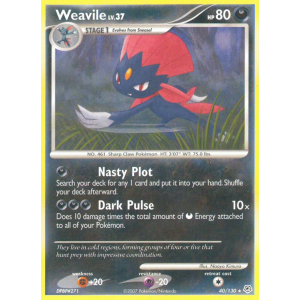 Weavile 40/130 Pokemon TCG Diamond & Pearl Diamond & Pearl