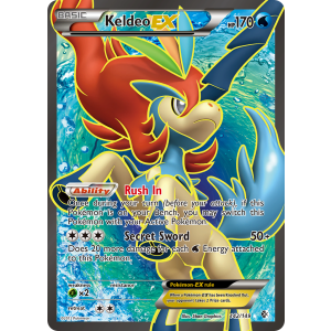 Rare Ultra Keldeo-EX 142/149 Pokemon TCG Black & White Boundaries Crossed