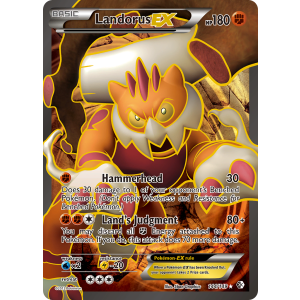 Rare Ultra Landorus-EX 144/149 Pokemon TCG Black & White Boundaries Crossed