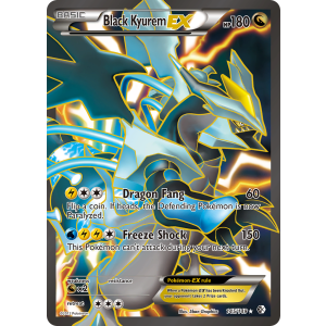 Rare Ultra Black Kyurem-EX 145/149 Pokemon TCG Black & White Boundaries Crossed