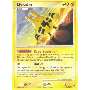 Elekid 48/130 Pokemon TCG Diamond & Pearl Diamond & Pearl