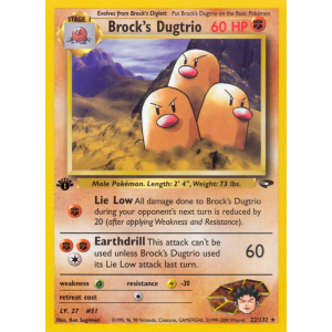 Brock's Dugtrio 22/132 Pokemon TCG Gym Gym Challenge