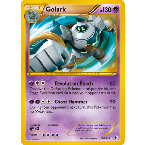 Rare Secret Golurk 150/149 Pokemon TCG Black & White Boundaries Crossed