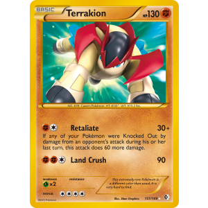 Rare Secret Terrakion 151/149 Pokemon TCG Black & White Boundaries Crossed