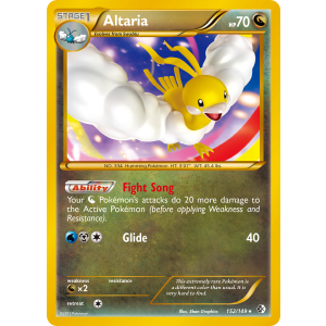 Rare Secret Altaria 152/149 Pokemon TCG Black & White Boundaries Crossed