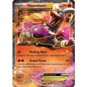 Rare Holo EX Houndoom-EX 21/162 Pokemon TCG XY BREAKthrough