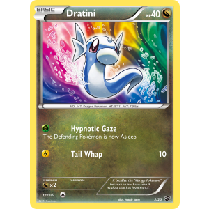 Rare Holo Dratini 2/20 Pokemon TCG Black & White Dragon Vault