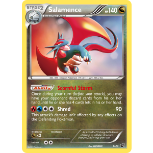 Rare Holo Salamence 8/20 Pokemon TCG Black & White Dragon Vault