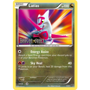 Rare Holo Latias 9/20 Pokemon TCG Black & White Dragon Vault