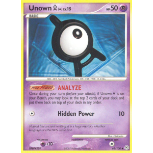 Unown A 65/130 Pokemon TCG Diamond & Pearl Diamond & Pearl