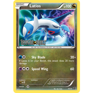 Rare Holo Latios 10/20 Pokemon TCG Black & White Dragon Vault