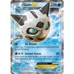 Rare Holo EX Glalie-EX 34/162 Pokemon TCG XY BREAKthrough