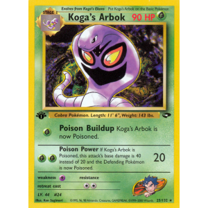 Koga's Arbok 25/132 Pokemon TCG Gym Gym Challenge