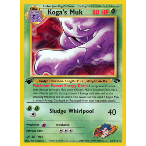 Koga's Muk 26/132 Pokemon TCG Gym Gym Challenge