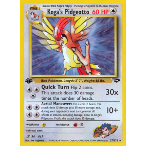 Koga's Pidgeotto 27/132 Pokemon TCG Gym Gym Challenge