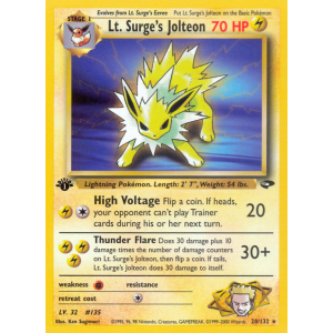 Lt. Surge's Jolteon 28/132 Pokemon TCG Gym Gym Challenge