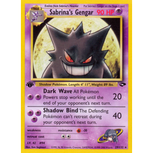 Sabrina's Gengar 29/132 Pokemon TCG Gym Gym Challenge