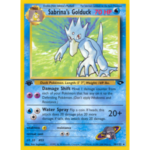 Sabrina's Golduck 30/132 Pokemon TCG Gym Gym Challenge