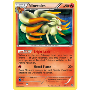 Rare Holo Ninetales 19/124 Pokemon TCG Black & White Dragons Exalted