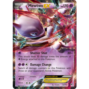 Rare Holo EX Mewtwo-EX 62/162 Pokemon TCG XY BREAKthrough