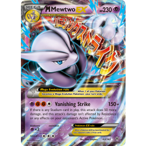 Rare Holo EX M Mewtwo-EX 63/162 Pokemon TCG XY BREAKthrough