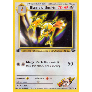 Blaine's Dodrio 32/132 Pokemon TCG Gym Gym Challenge