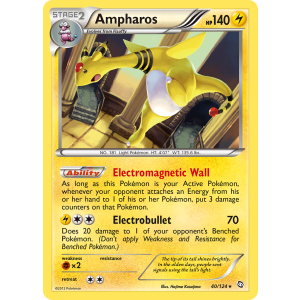 Rare Holo Ampharos 40/124 Pokemon TCG Black & White Dragons Exalted